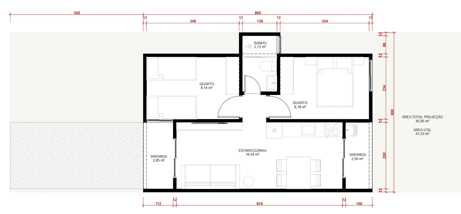 Projeto MCMV 02 · planta baixa